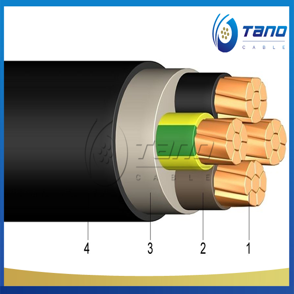 power cable with copper conductor
