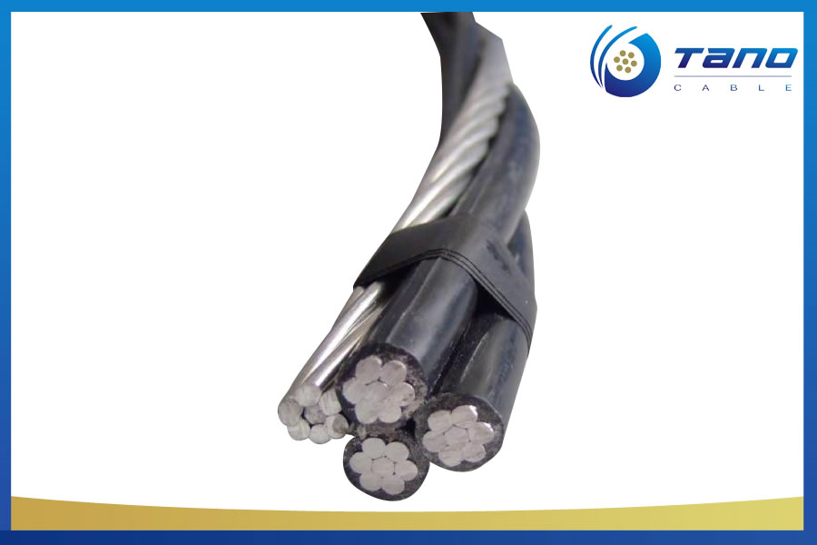 Quadruplex overhead cable