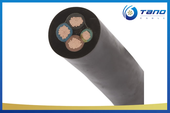 4 cores flexible rubber  cable